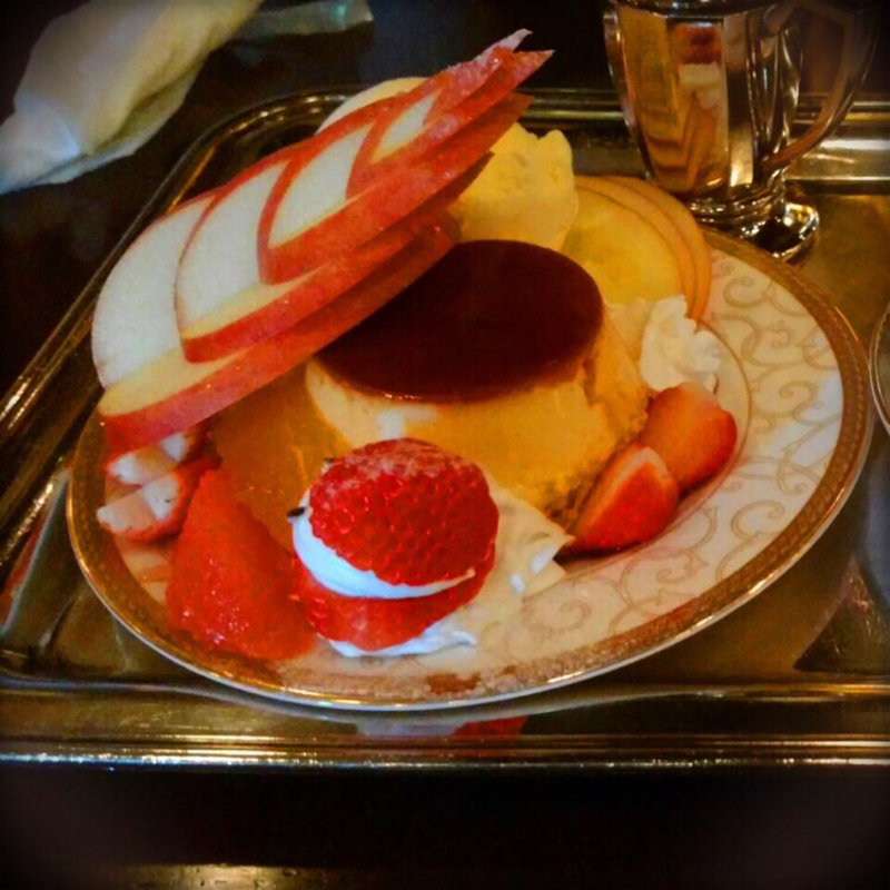 プリンアラモード(茜コーヒー)