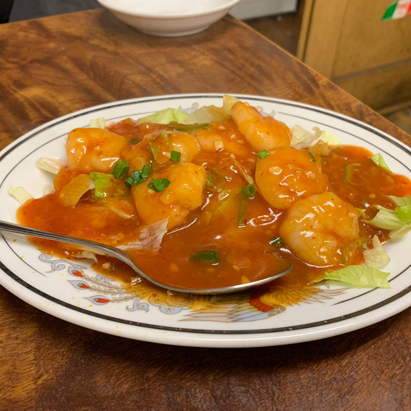 エビチリ(中華料理 満腹亭)