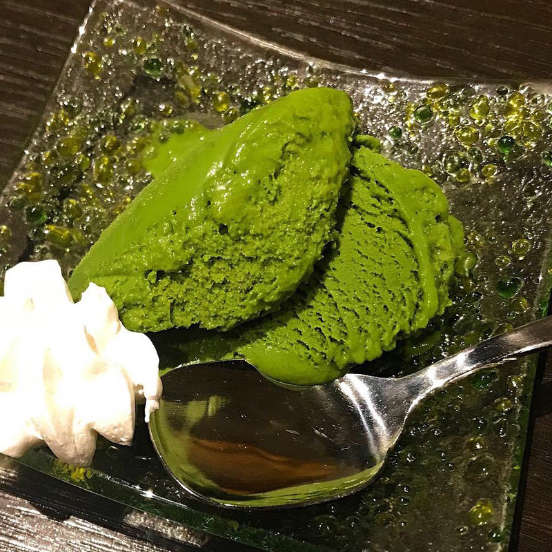 茶の環の抹茶アイス(旬炉 山岡)