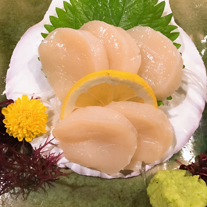 帆立貝のお刺身(陸蒸気)