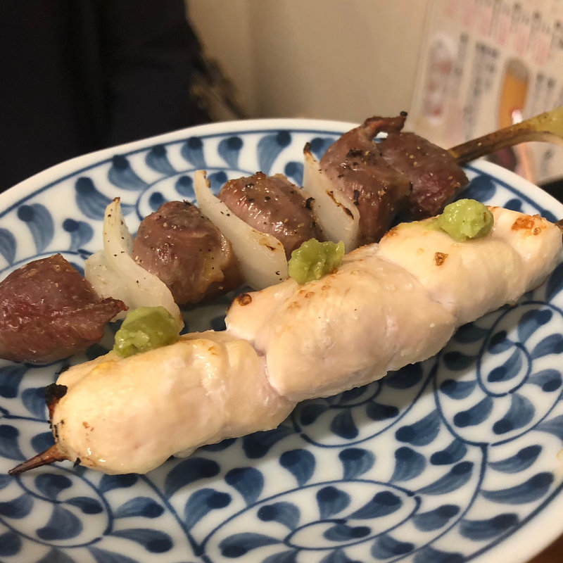 ささみわさび&砂ずり(焼鳥 十蔵 香椎店)