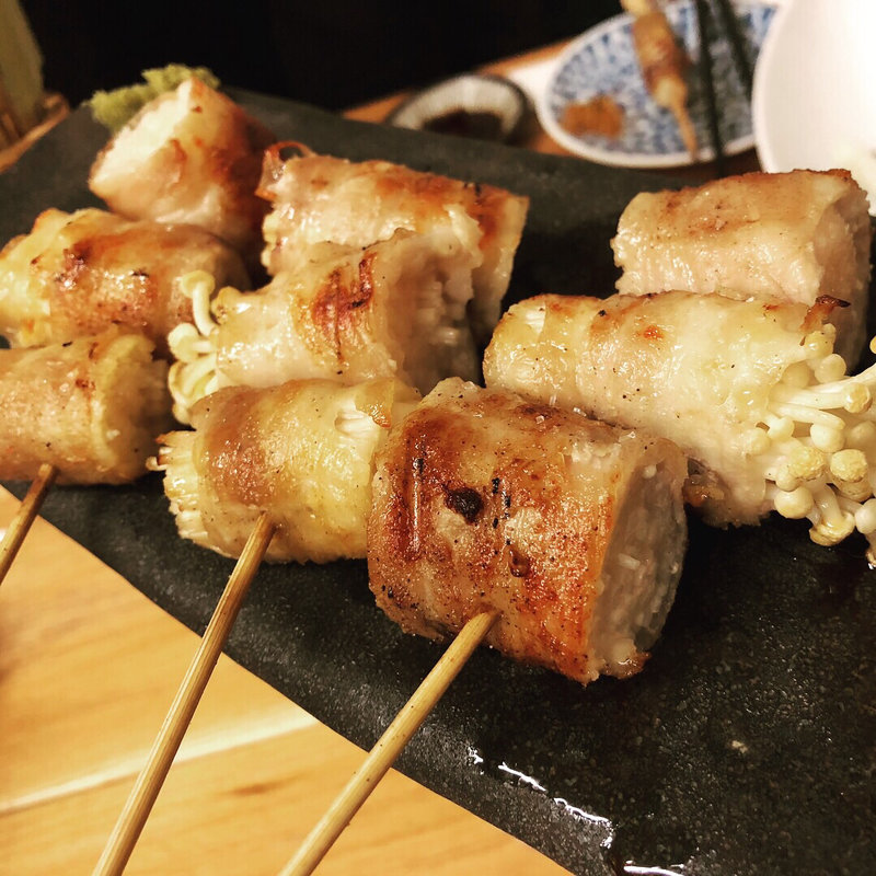 エノキ巻(焼鳥 十蔵 香椎店)