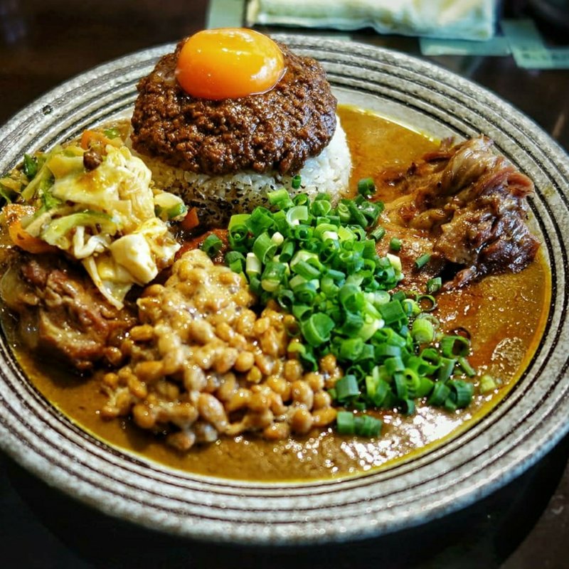 キーマカレー辛口小(豚・納豆・中華アチャール)(吉田カレー  )