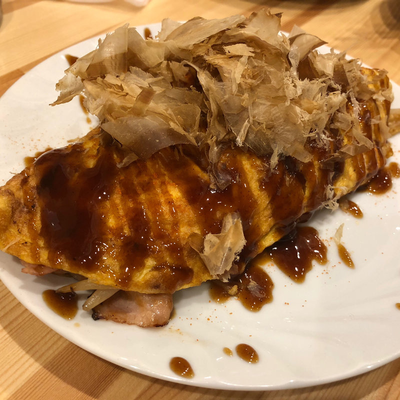 ただ辛いだけのとん平焼き(海がすき)