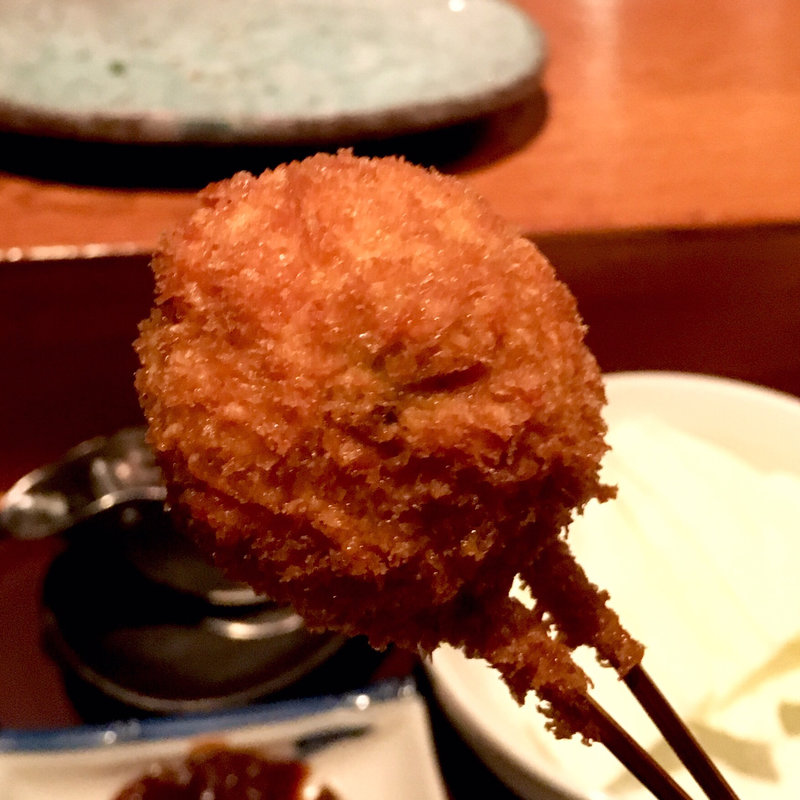 丹波産黒豆とクリームチーズ（串揚げ）(串揚げ ふくみみ)