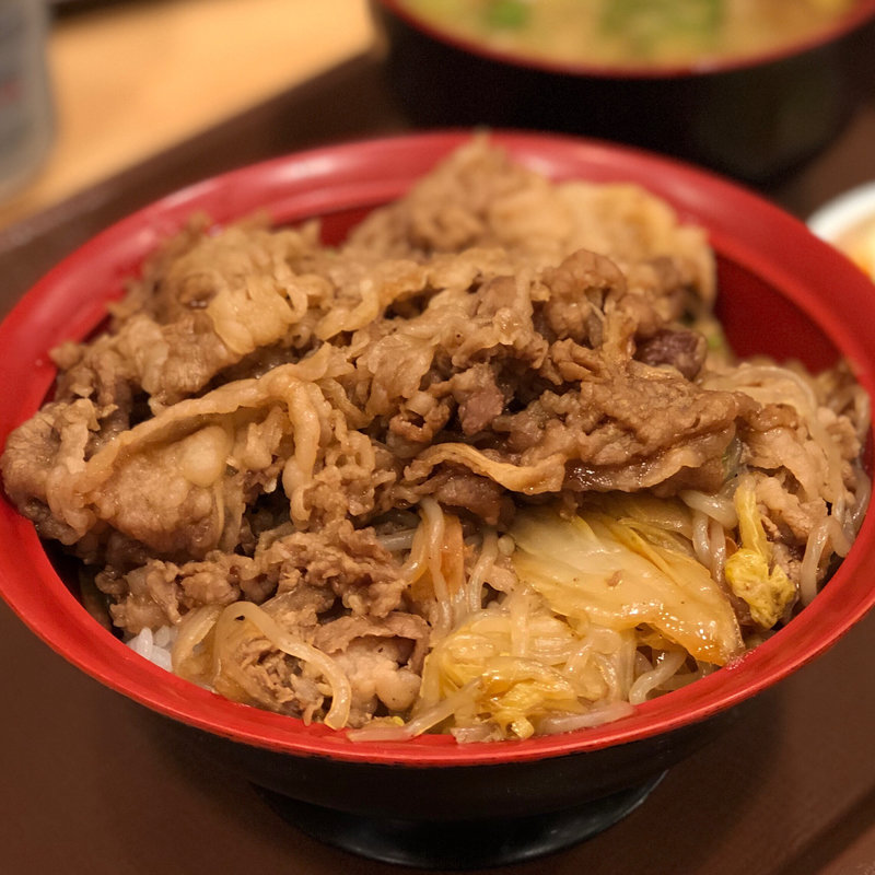 牛すき焼き丼（並）肉2倍盛(すき家 長野SBC通り店 )