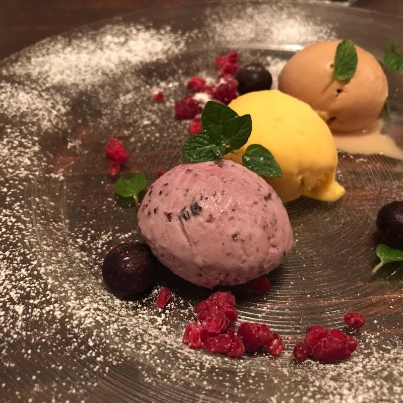 ジェラート3種 マンゴー、キャラメル、フランボワーズ(オステリアルーチェ （OSTERIA LUCE）)