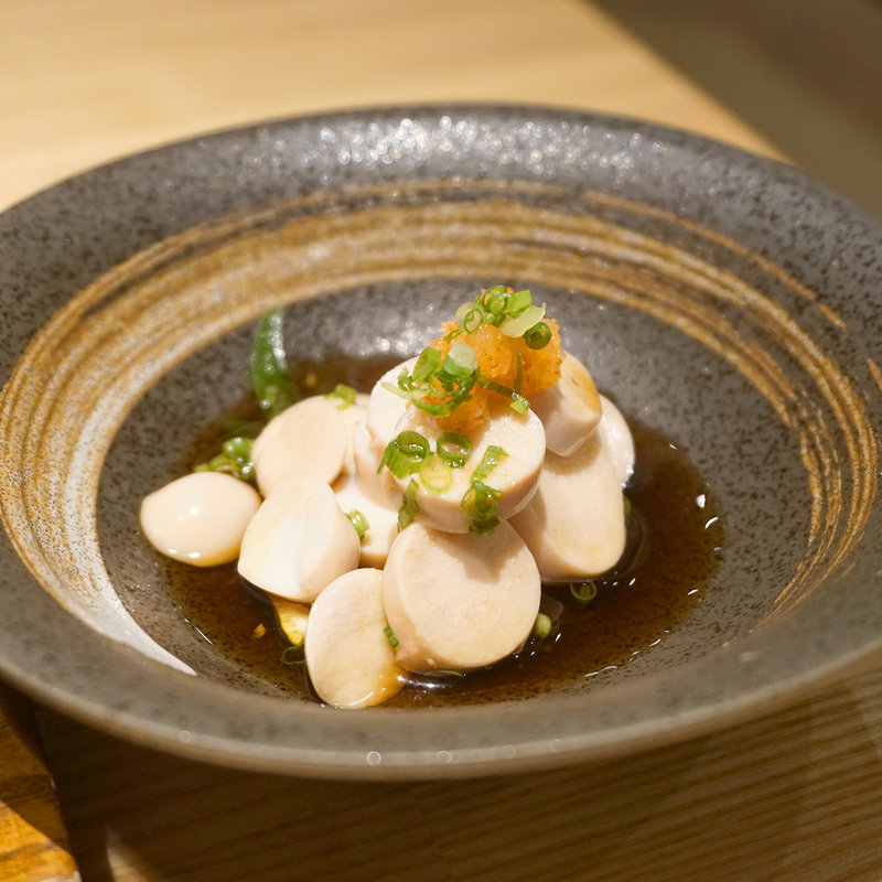 天草大王の白子ポン酢(炭火・焼鳥 鶫 つぐみ 中洲川端店)
