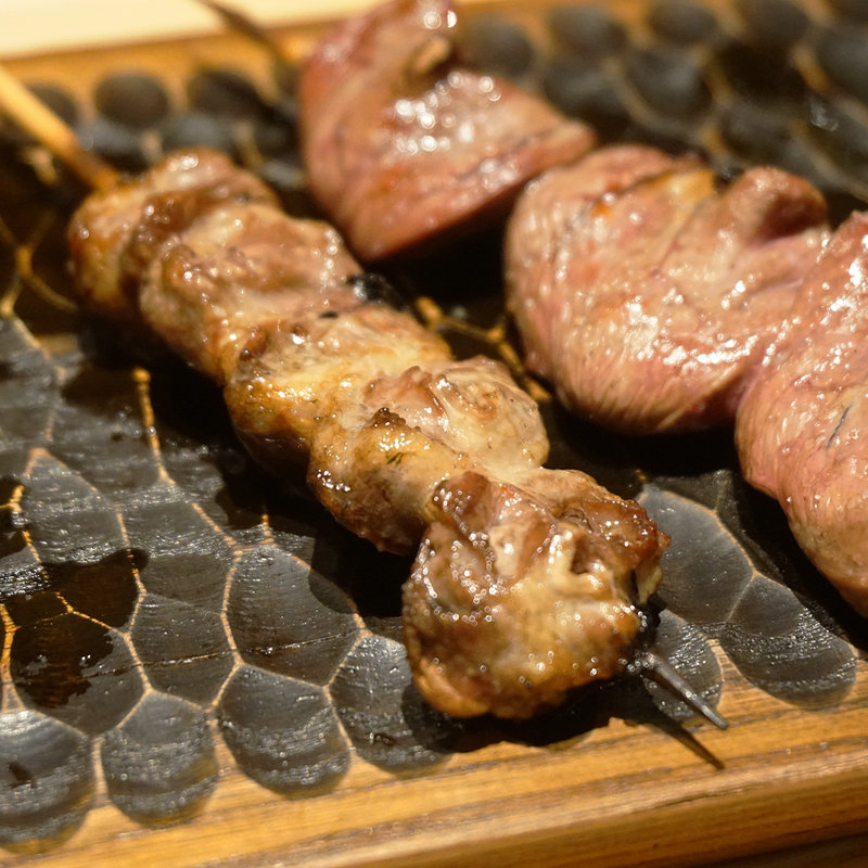 朝引き鶏のハツ(炭火・焼鳥 鶫 つぐみ 中洲川端店)