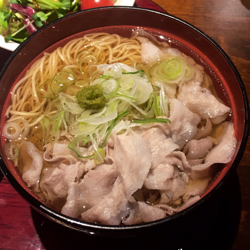 黒豚ねぎしゃぶそば(遊食豚彩 いちにいさん 銀座店)