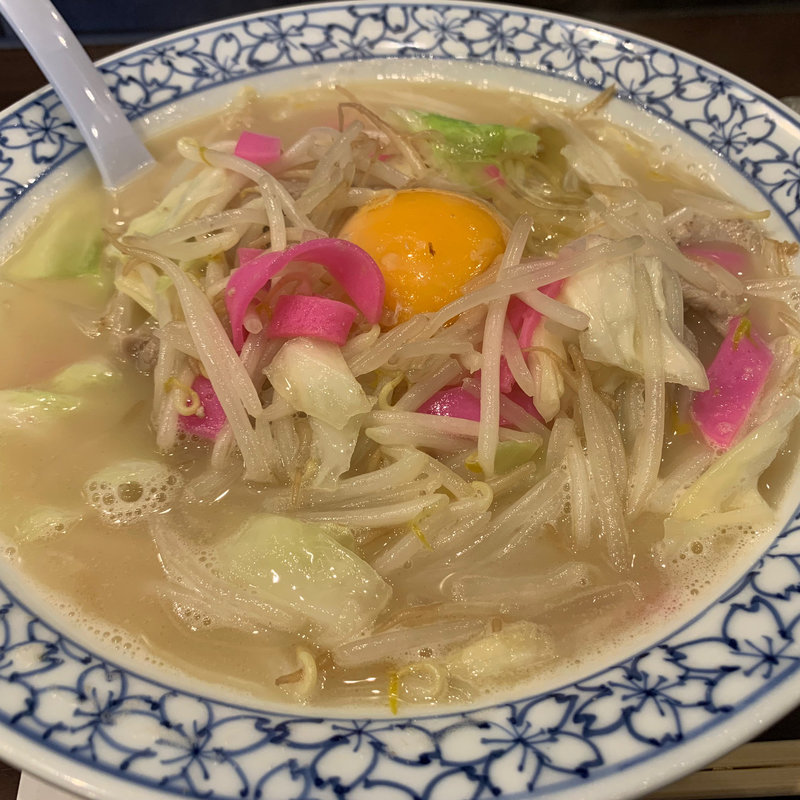 ちゃんぽん生卵トッピング(鶏白湯ちゃんぽん かいの 糸島本店)