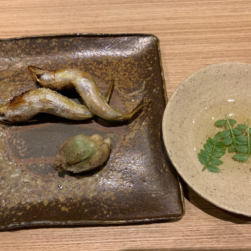 蕗の塔の天ぷら味噌添え(井本)