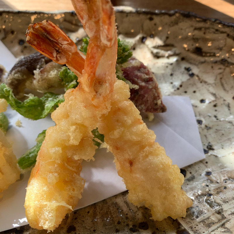 海老天ぷら(石釜そば ひさ屋)