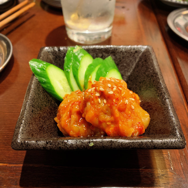 エンガワユッケ(大衆酒場 チャン栓チャン)