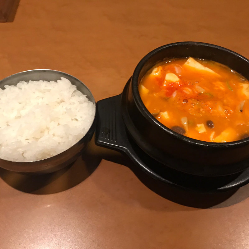 ズンドゥブチゲ(ご飯付き)(チンジョン 親庭)