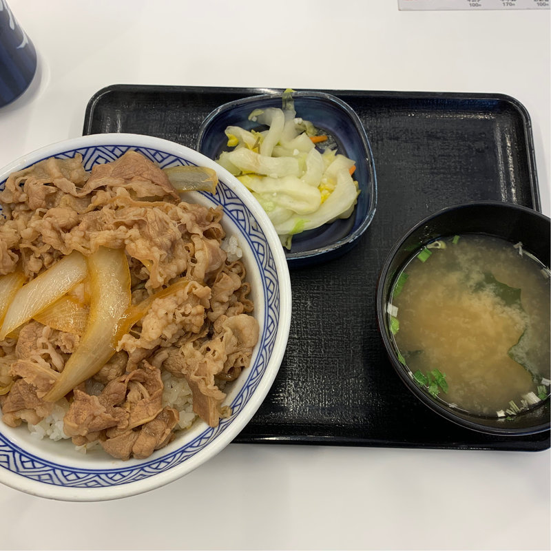 牛丼アタマ大盛りBセット(吉野家 築港本町店)