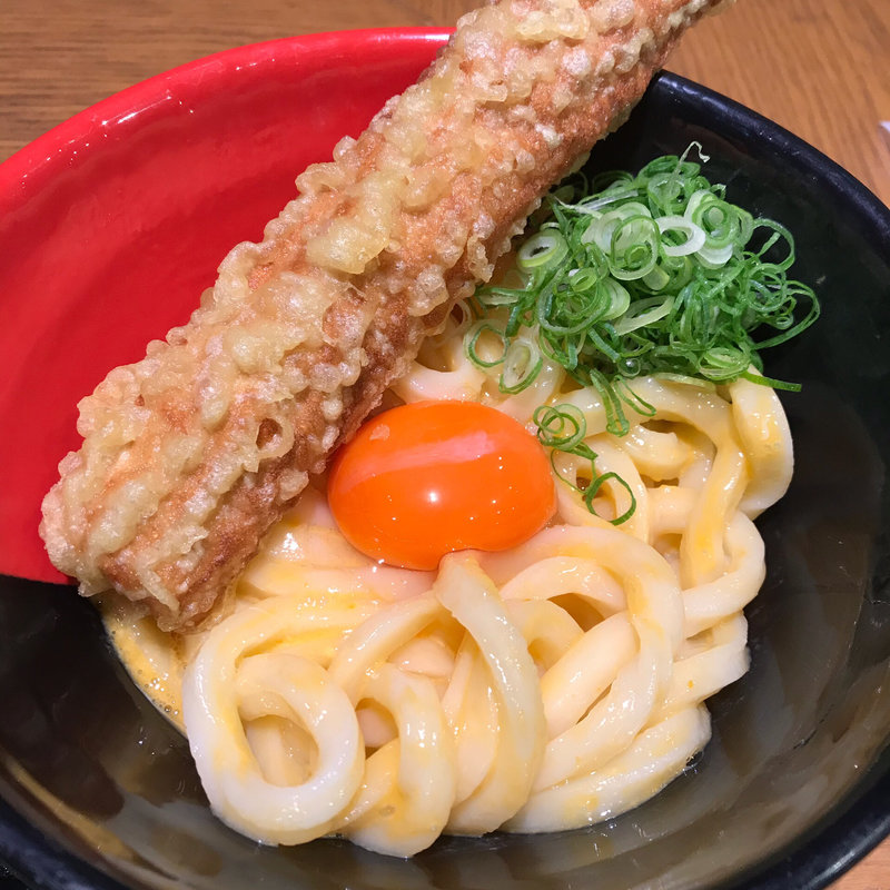 釜玉うどん(極楽うどん TKU ルクア大阪店)