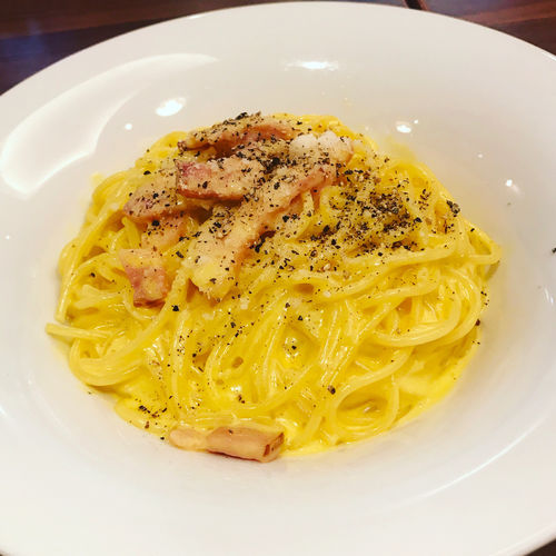 卵にこだわった濃厚カルボナーラ(デニーズ 綾瀬駅前店 （03-3629-8523