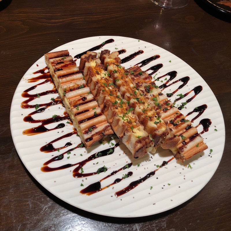 だし巻き玉子とチーズのパニーニ(手打ち蕎麦 又達)