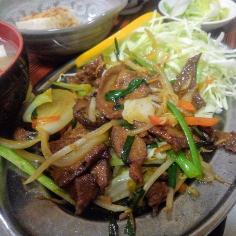 レバー定食(珉珉亭 五十人町店 （ミンミンテイ）)