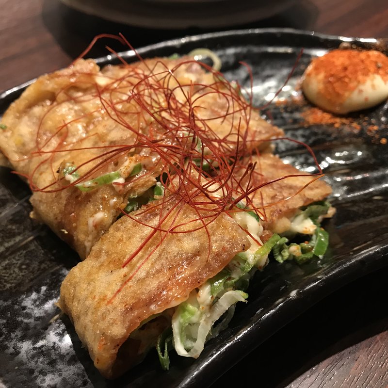 広島いか天焼き(広島お好み焼き Big-Pig 神田カープ本店)