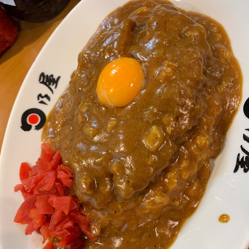 カツカレー温玉乗せ(日乃屋カレー 新橋航空会館店 )