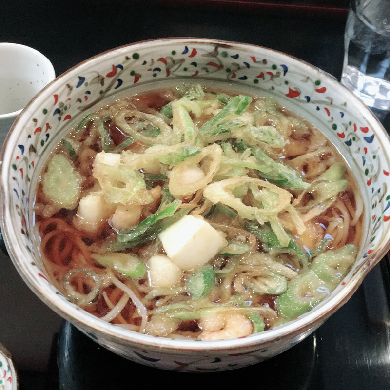 かきあられそば(手打そば處 一久)