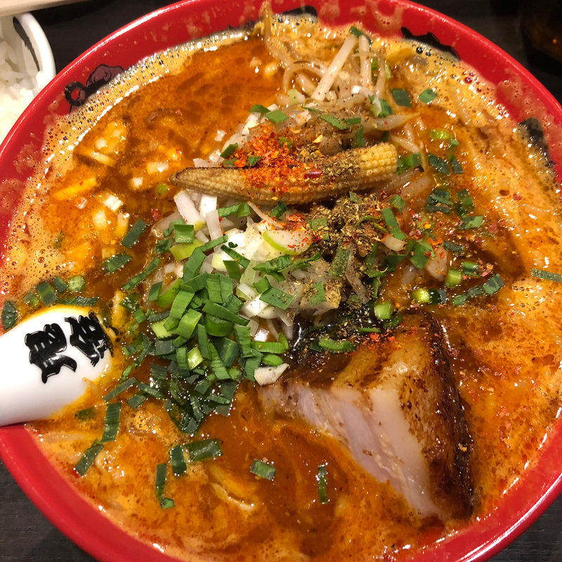 辛しび味噌ラーメン(カラシビつけ麺　鬼金棒 （キカンボウ）)