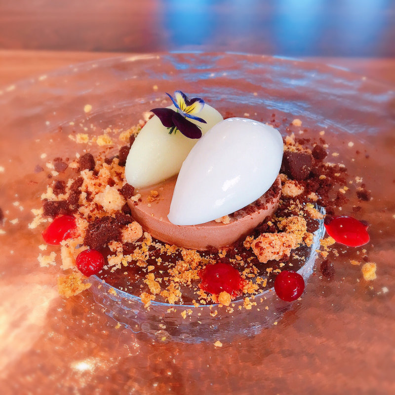 チョコレートパルフェ、柚子、ココナッツソルベ(L'Astre （ラストル）)