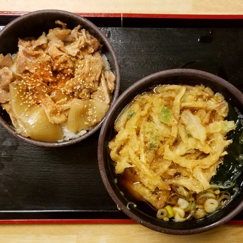 豚丼セット(ゆで太郎 六番町店 （ゆでたろう）)