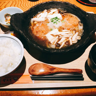 白山豆腐とキノコのカツ煮定食(かえで )