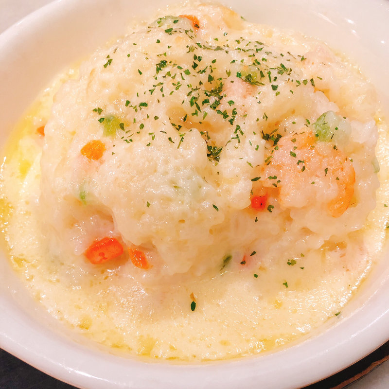 特性デンマークチーズのドリア風エビピラフ(観音屋)