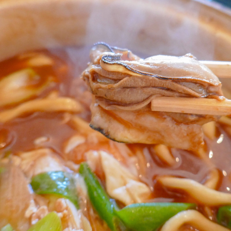 牡蠣入り味噌煮込みうどん(中條屋)