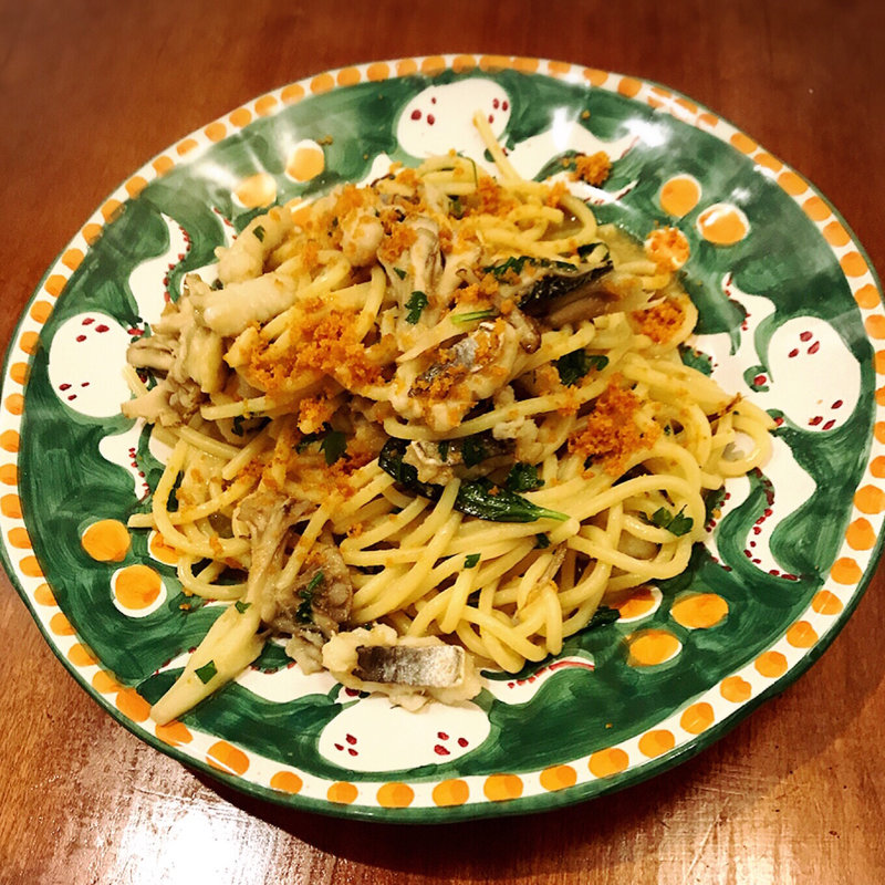 鱧とカラスミのオイリーパスタ(ポリポ)