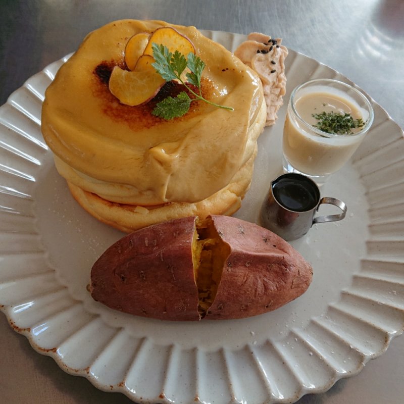 種子島熊野農園安納芋の焼き芋パンケーキ「紅」(レインボーパンケーキ （RAINBOW PANCAKE）)