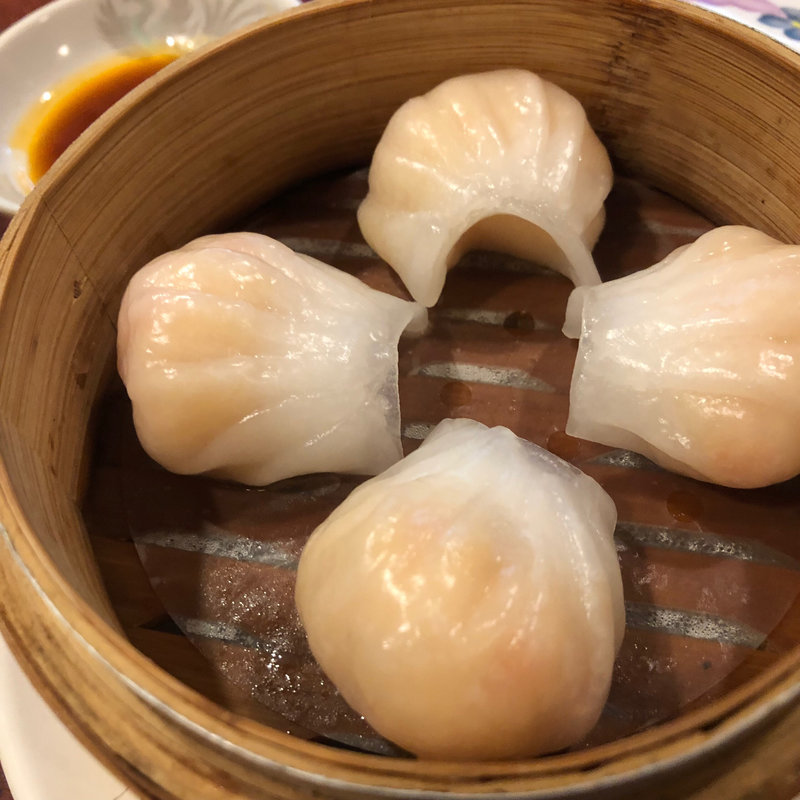 海老入り蒸し餃子(本場台湾小皿料理 梅園)