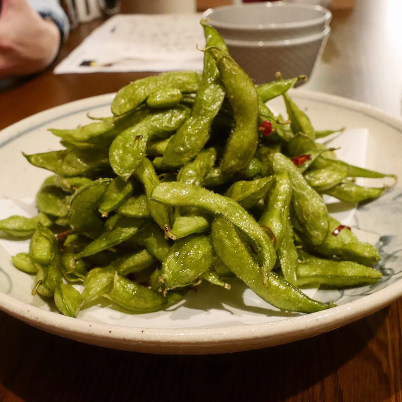 枝豆ペペロンチーノ(つけウドン専門ト酒ト料理 花雷 烏丸店)