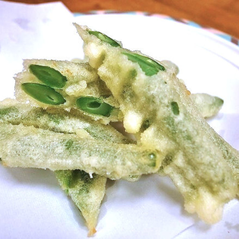 いんげん天ぷら(つるかめ食堂 歌舞伎町店 （つるかめしょくどう）)