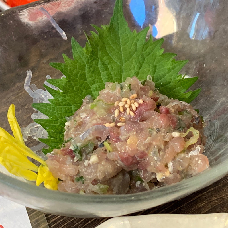 鯵のなめろう(立呑み 魚椿 本店)