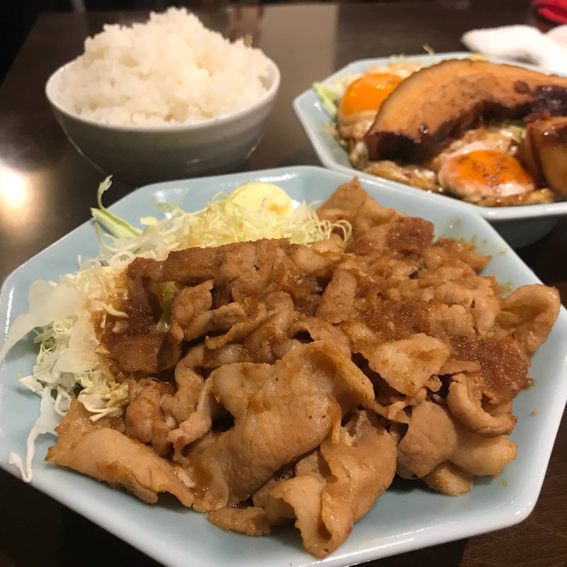 生姜焼き定食 シングル ミニラーメン(Heart Restaurant 安ざわ家 本店)