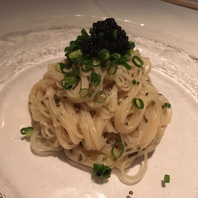 キャビアととんぶりの冷そうめん(シノワ 渋谷店)