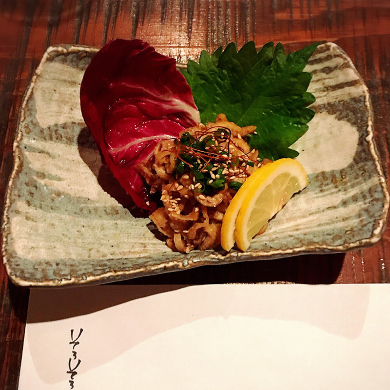 鶏皮ポン酢(花山葵 （はなわさび）)