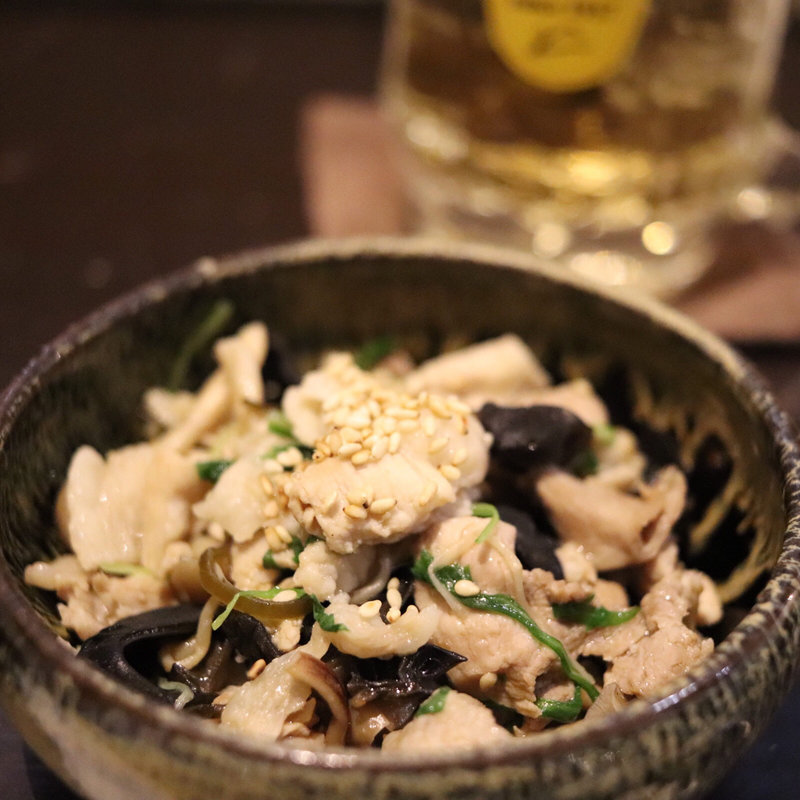 お通し(なみのりチキン)