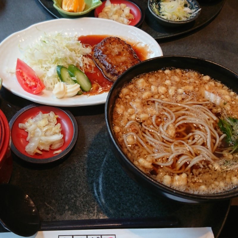 おろしハンバーグセット(そば処 ふくだ屋)