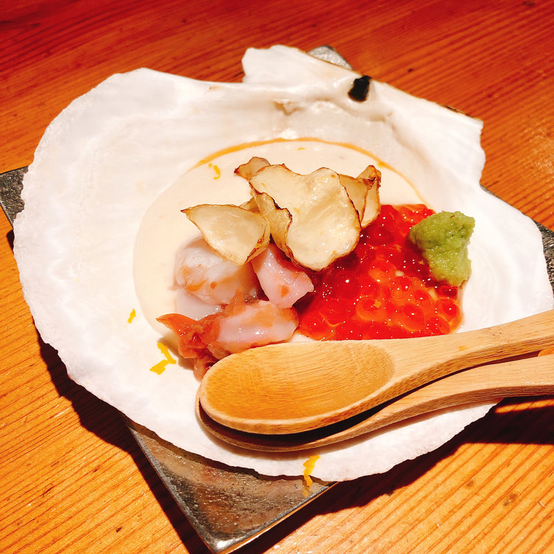 帆立と百合根のいくら和え(和ガリコ 寅 池袋西口 （和GALICO 寅）)