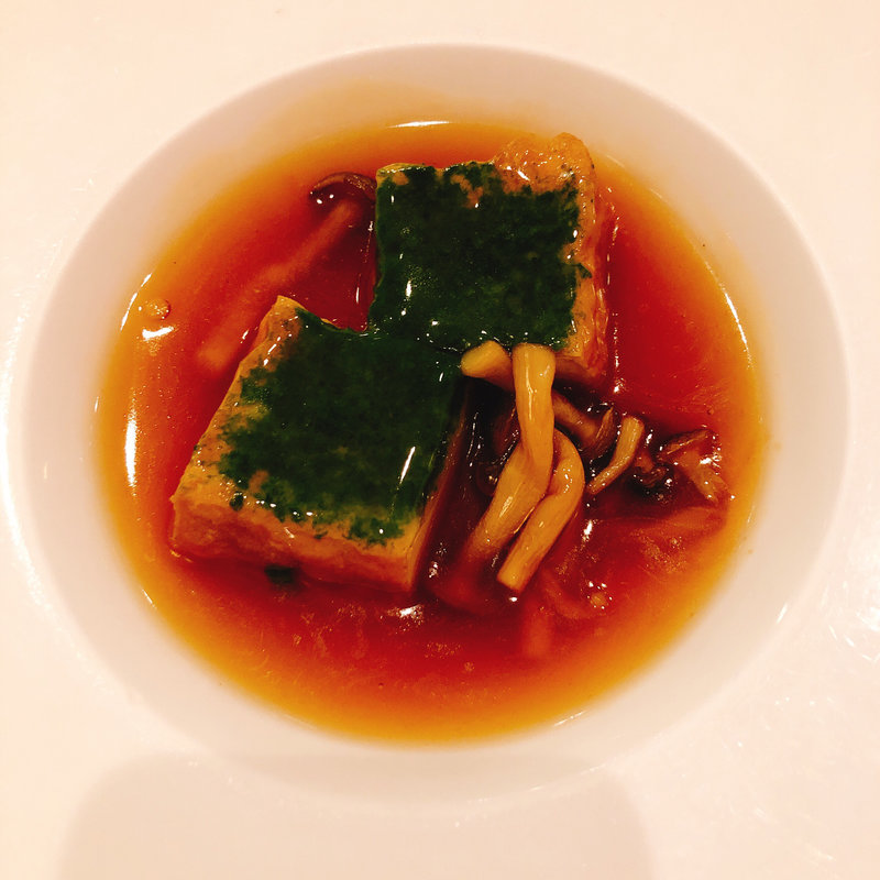 翡翠豆腐のキノコあんかけ(シンガポール・シーフード・リパブリック)