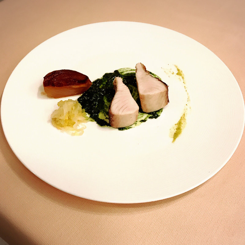 鱸のポワレグリーンソース添え(ラ セッテ （La sette）)