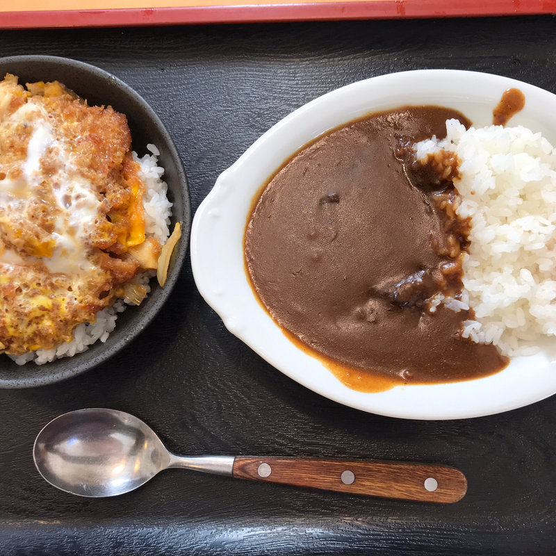 カレーとカツ丼セット(洋食 かつひろ )