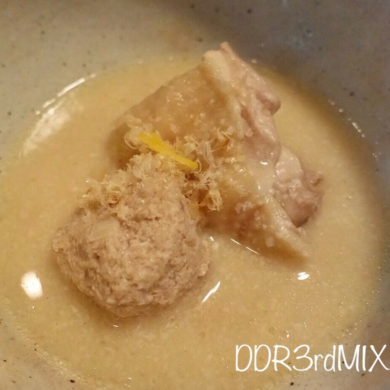 大山鶏の鳥つくねの酒粕出汁の炊き合わせ(長生庵 （ちょうせいあん）)