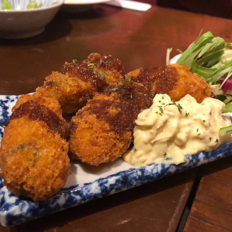 カキフライ(釜焼鳥本舗 おやひなや 渋谷ハチ公口店)